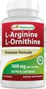 Best Naturals L-Arginine L-Ornithine - 1000mg pro Servieren - 120 Tabletten - Non-GMO & Gluten Free (120 Count (Pack von 1))
