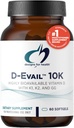 Designs für Gesundheit D-Evail 10K - 10.000 IU Vitamin D Supplement mit Vitamin K (K1, K2 als MK-4) + GG - Knochen, Herz-Kreislauf + Immununterstützung - Verbesserte Bioverfügbarkeit Vitamin D3 (60 Softgels)
