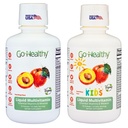 Go Healthy Multivitamin für Kinder, Kleinkinder (1 Flasche) und Multivitamin für Frauen, Männer und Jugendliche (1 Flasche) Vegan, Bundle