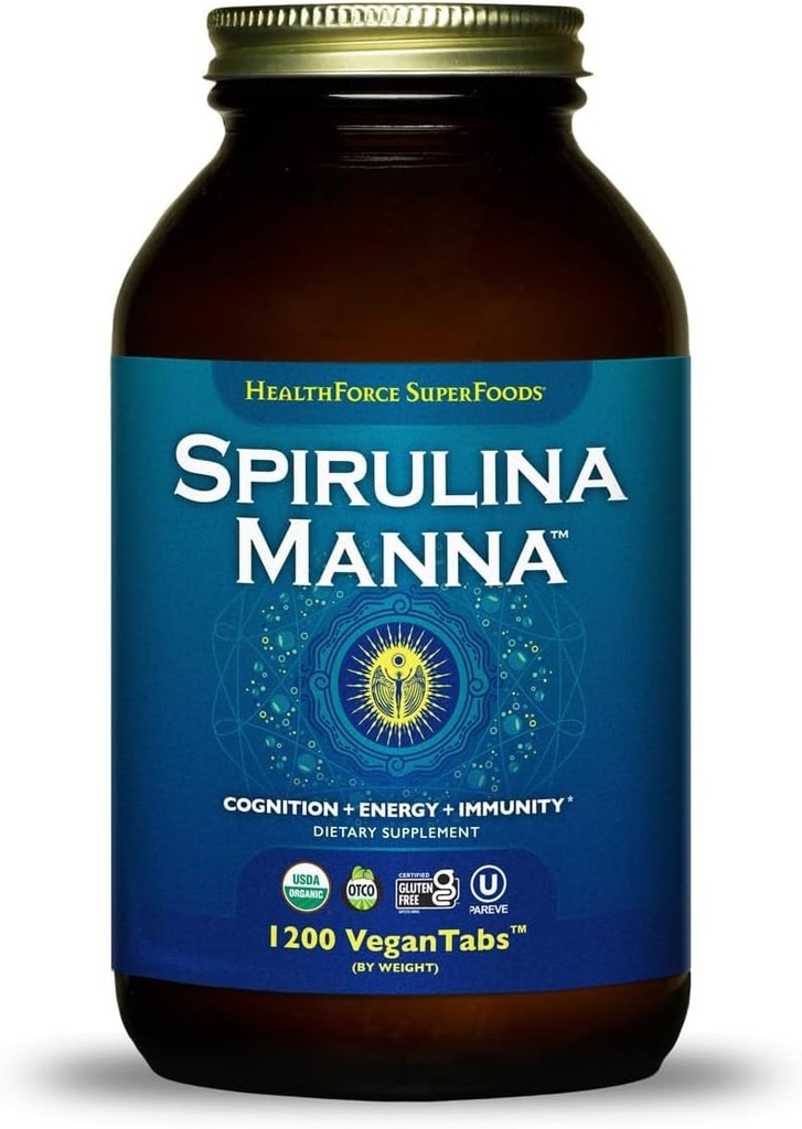 HealthForce SuperFoods Spirulina Manna - Tablet - 1200 Vegan Tabletten