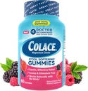 Colace Hocker Weichgummis, Sanfte Dependable Constipation Relief Magnesium Citrate Gummis, No.1 Doctor Empfohlene Hocker Weichspüler Marke, Berry Flavored 60ct