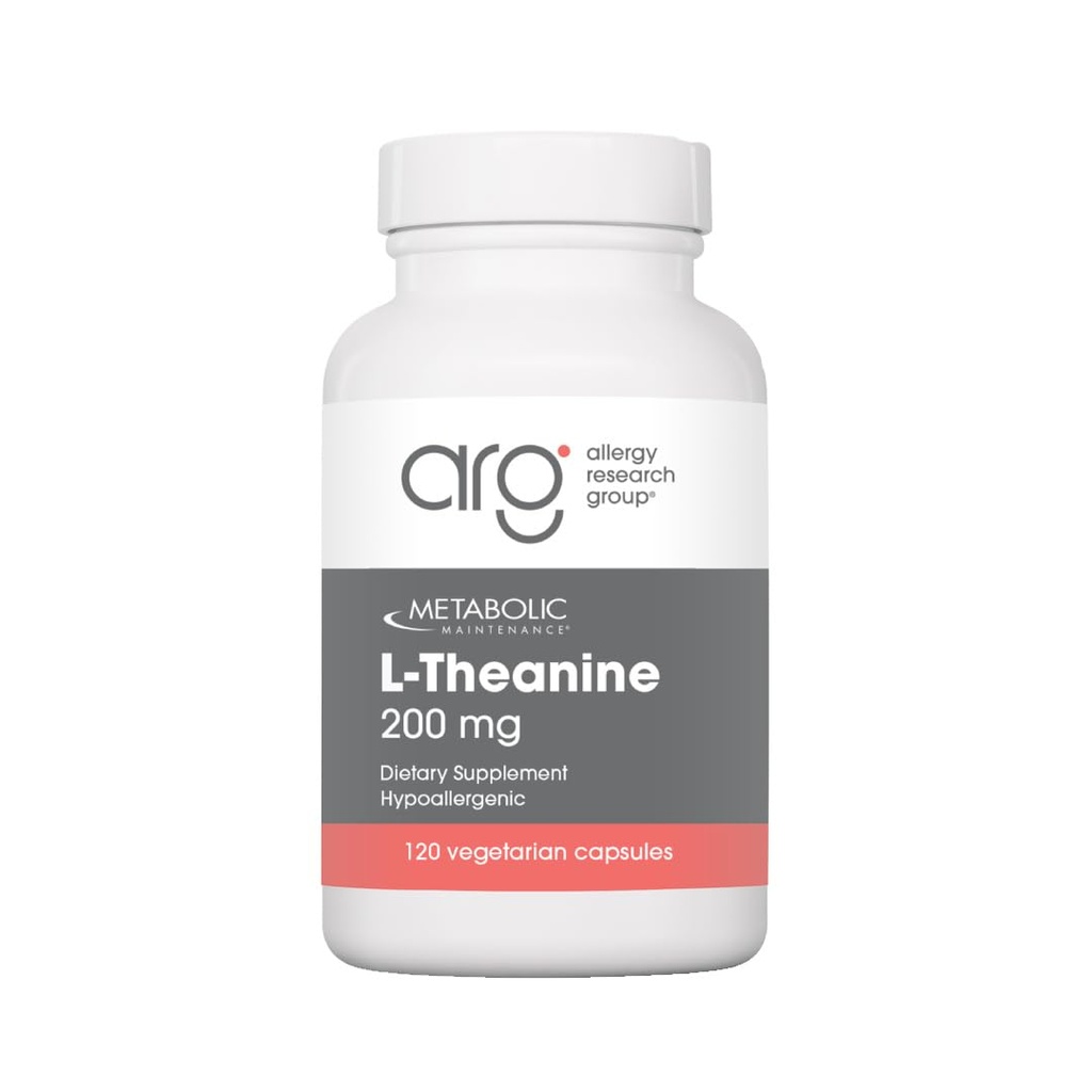 Metabolische Wartung L-Theanin - 200mg Suntheanin Vegan Aminosäure-Ergänzung - Unterstützung Mood, Fokus + reduzierte Stressreaktion (120 Kapseln)