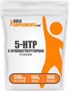 BulkSupplements.com 5-HTP Pulver - 5-Hydroxytryptophan, 5 HTP Supplement - 5-HTP 200mg, Mood Support Supplement - Glutenfrei, 200mg pro Servierung, 100g (3,5 oz) (Pack von 1)