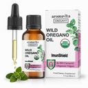 ImunShield Huile d'origan sauvage gouttes liquides organiques - Origan poêlé à la main avec 86-90% Carvacrol pour le soutien immunitaire et digestif - végétalien, non-OGM, sans gluten, 1 fl. oz./ 30ml