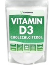 XPRS Nutra Vitamine D3 Poudre (Cholecalciferol) - VIT D non aromatisé pour les os et l'immunité - Vitamine D3 Poudre pour la fonction musculaire - Suppléments de vitamine D (8 once)