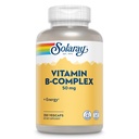 SOLARAY Vitamin B Complex 50 mg - Cellular Energy Vitamins - Stoffwechsel und Nervengesundheit Unterstützung mit Vitamin B12, Vitamin B1, B6, Niacin, Folsäure, Biotin und andere B Vitamine - Vegan, 250 VegCaps