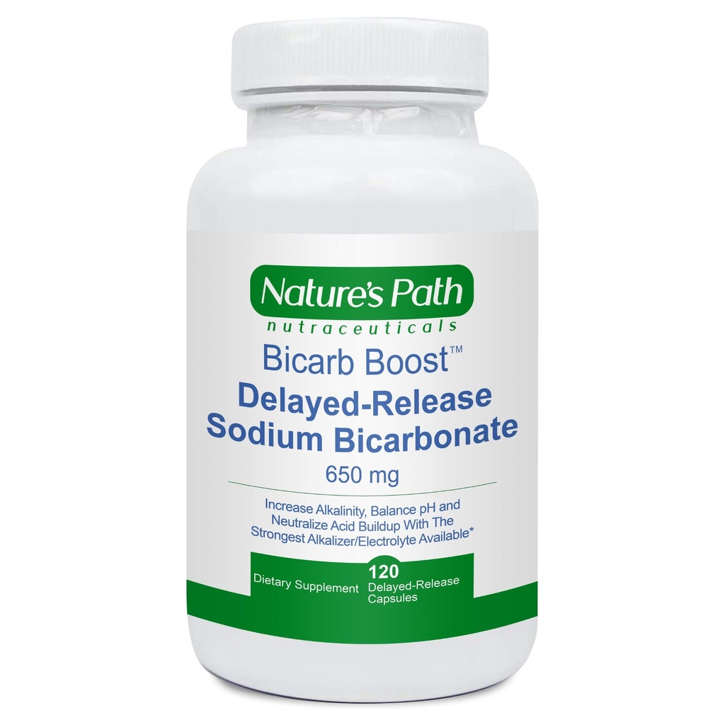 Bicarbonate de sodium 650 mg Comprimés - Comprimés alcalins les plus forts - Supplément d'électrolyte et pilules d'électrolyte de céto, comprimés de sel Hydratation et réhydratation, Endurance, Stamine: 120 Capsules