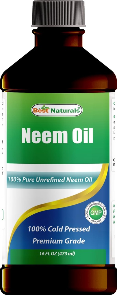 Meilleurs naturels 100% huile de Neem pur, 100% pressé et non raffiné - 16 OZ (1 bouteille)