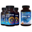 BioEmblem Antarktis Krill Ölergänzung Kurkuma Kurkumin mit klinisch untersucht TurmiPure - Gemeinsame Unterstützung, Gesunde Entzündung Kurkuma Ergänzungen