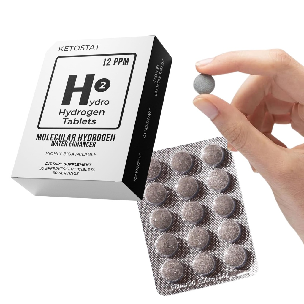 Wasserstoff Wasser Tablets zum Trinken von Wasser 30 Count Erzeugt 12 PPM Nanobubbles - US Company