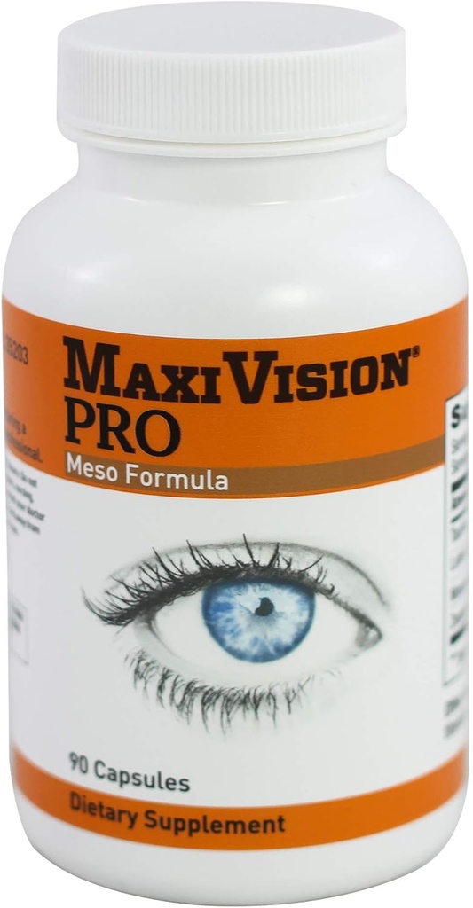 MaxiVision® PRO Meso Formula - Mesozeaxanthin - Lutein - Zeaxanthin - 90 Kapseln, 1 Flasche
