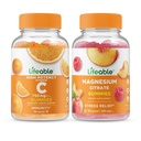 Lebensfähiges Vitamin C 750mg + Magnesium 85mg, Gummie Bundle - Große Verkostung, Vitamin-Ergänzung, Glutenfrei, GVOfrei, Kaugummi