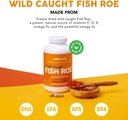 Paleovalley Wild Caught Fish Roe - DHA/EPA, Full Spectrum Omega -3 Fettsäuren - Entzündung, Vision, Stimmung, Immunität Boost - 28 Servierungen