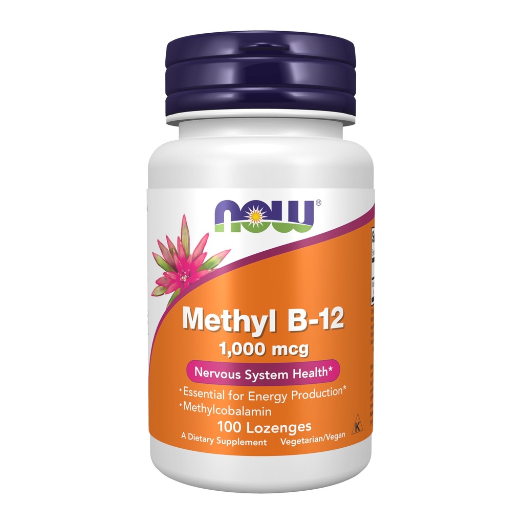 JETZT Ergänzungen, Methyl B-12 (Methylcobalamin) 1.000 mcg, Nervous System Health*, 100 Lozenges