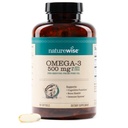 NatureWise Omega 3 Fischöl - 500 mg pro Pille - EPA & DHA - Immununterstützung, Gehirngesundheit &amp; Optimale Wellness - Gluten und Sojafrei, Non-GMO - 180 Softgels[6-Monat-Versorgung]