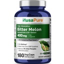 NusaPure Bitter Melon Extract 10.000 mg 180 Vegan Caps (100% Vegetarisch, Non-GMO, Glutenfrei, 10% Bitter Principles) Bioperine