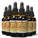 Solution d'iode de J.CROW'S® Lugol 2 % 2 oz (6 bouteilles) – Iodine et iode de potassium de qualité supérieure, extrait naturel de saumure liquide, gluten et sans alcool, sans expire