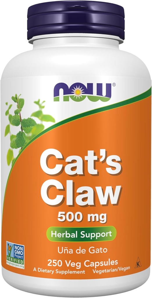 JETZT Ergänzungen, Cat's Claw 500 mg, Non-GMO-Projekt Verifiziert, Kräuterergänzung, 250 Count (Pack von 1)