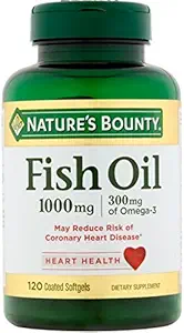 Nature's Bounty 300 mg Omega-3 Fischöl 1000 mg Softgels 120 beschichtete Weichgel (Pack von 2)