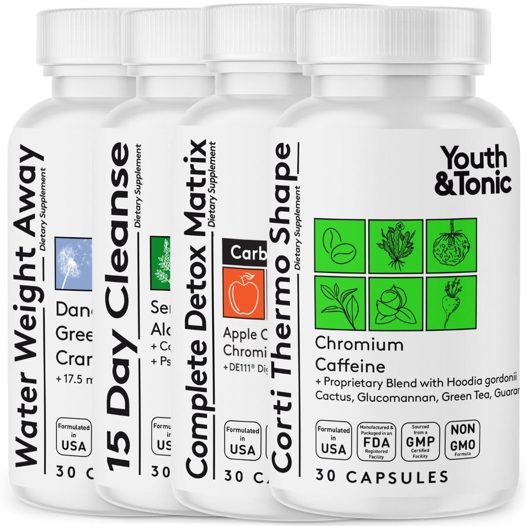 Youth & Tonic CortiThermo Shape Detox Cleanse Kick Off Weight Management - 120 Pills