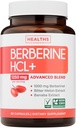 Berberine Supplement (Non-GMO & Vegetarisch) Berberine HCL Plus Bitter Melon & Banaba Blatt Extrakt Kapseln - Berberine 500mg Jede, 1000mg Pro Serve - AMPK Metabolic Activator - 60 Caps (Keine Pillen)