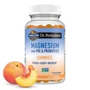 Jardin de la vie Supplément de citrate de magnésium Gummies avec prébiotiques et probiotiques pour le stress, le sommeil et la récupération - végétalien, sans gluten, casher, non-OGM, Pas de sucres ajoutés, Peach Flavor, 60 comte