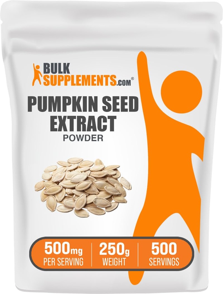 BulkSupplements.com Pumpkin Seed Extract Powder - Kürbis Seed Supplement, Kräuterergänzung - Vegan & Glutenfrei, 500mg pro Servierung, 250g (8.8 oz) (Pack von 1)