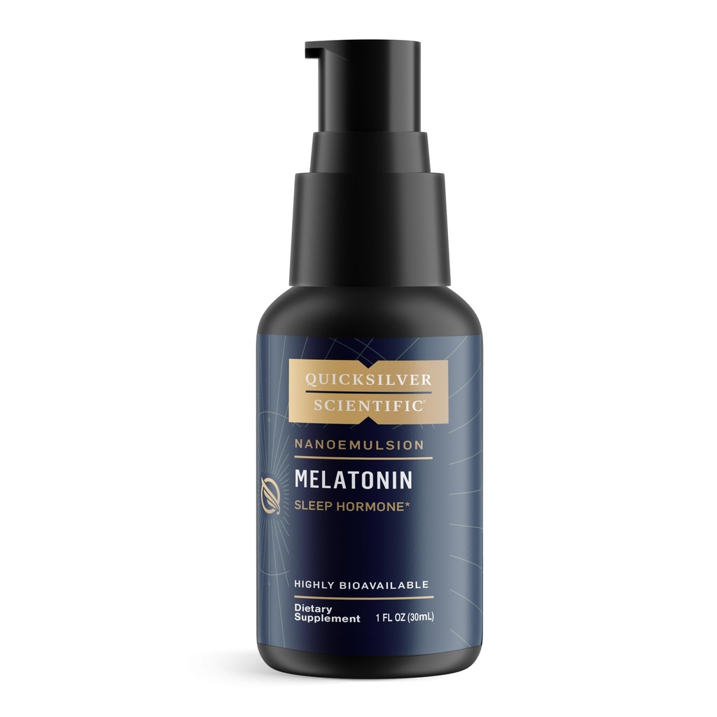 Quicksilver Scientific Liposomal Melatonin - Bedtime, Jet Lag & Immune Support Liquid für Erwachsene - Effiziente, überlegene Absorption 1mg Melatonin zur Minimierung der Morgentrübung (30 ml)