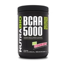 NutraBio BCAA 5000 Powder - Vegan Fermented BCAAs - Unterstützt Lean Muskelwachstum, Erholung, Ausdauer - 60 Servierungen - Kiwi Erdbeere