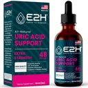 E2H Uric Acid Support Supplement - Tart Cherry und Teufelskralle - Unterstützt Uric Acid Health und Nieren Funktion Non-GMO - Vegan - 2 Fl Oz
