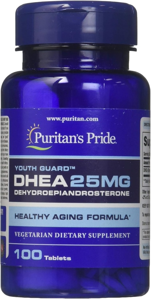 Pride de Puritan DHEA 25 mg Comprimés, 100 Nombre