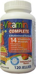 Jellies Minérales Multivitamines avec Choline - 120 Jellies par Oncle Moishy