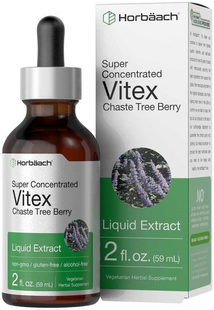 Horbäach Vitex Berry Chasteberry Extract Teinture de 2 fl oz.