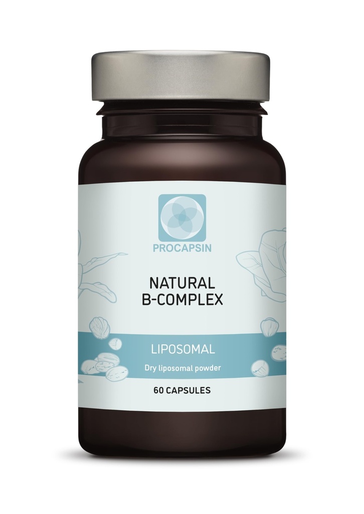 Capsules complexes liposomiques naturelles avec toutes les 6 vitamines B importantes (60)