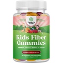 Gommies de fibre prébiotique élevée pour les enfants - Suppléments de fibre diététique pour la digestion et la constipation - Gommies de la racine de chicorée pour enfants immunes - Suppléments nutritionnels non-OGM et végétaliens digestifs - 60 Compte