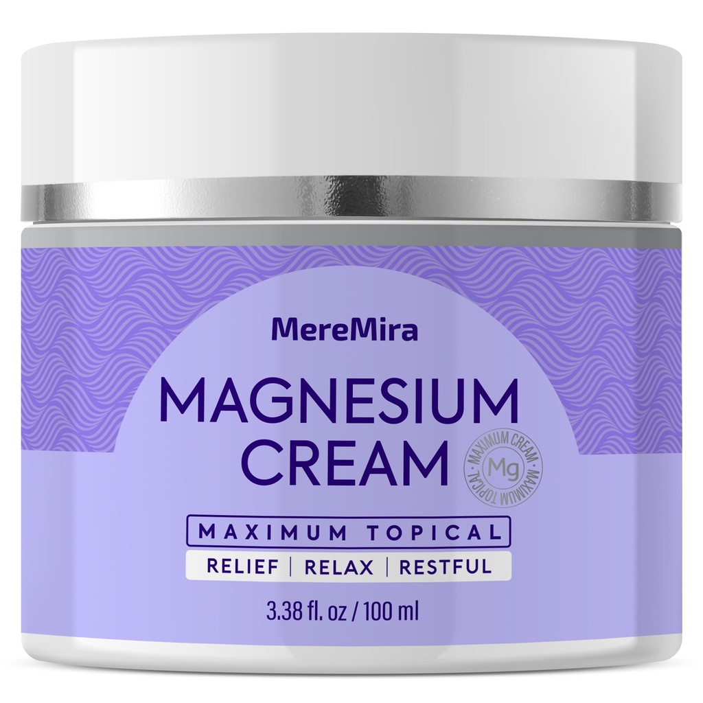 Magnesiumcreme für Schlaf & Muskelrelief: topische Nachtberuhigung & Deep Relaxation Lotion - Restless Cramps Leg & Joint Care Lotion - Lavender 3.38 Fl. Oz.