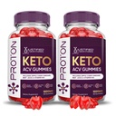 Laboratoires justifiés (2 Pack Proton Protein Keto ACV Gummies Advanced Formula 1000MG Proton Boost Formulé avec Pomegranate Beet Juice Powder B12 Vegan Non OGM 120 Gummys
