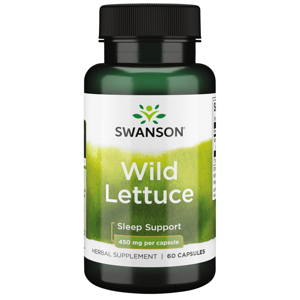 Swanson Full Spectrum Wild Lettuce 450 Milligramme 60 Kapseln