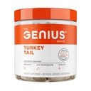 Die Genius Marke Genius Turkey Tail - Pflanzenbasierte Ergänzung für Immun-, Gut- & Antioxidans-Unterstützung - Organic & Non-GMO - 120 Veggie Kapseln
