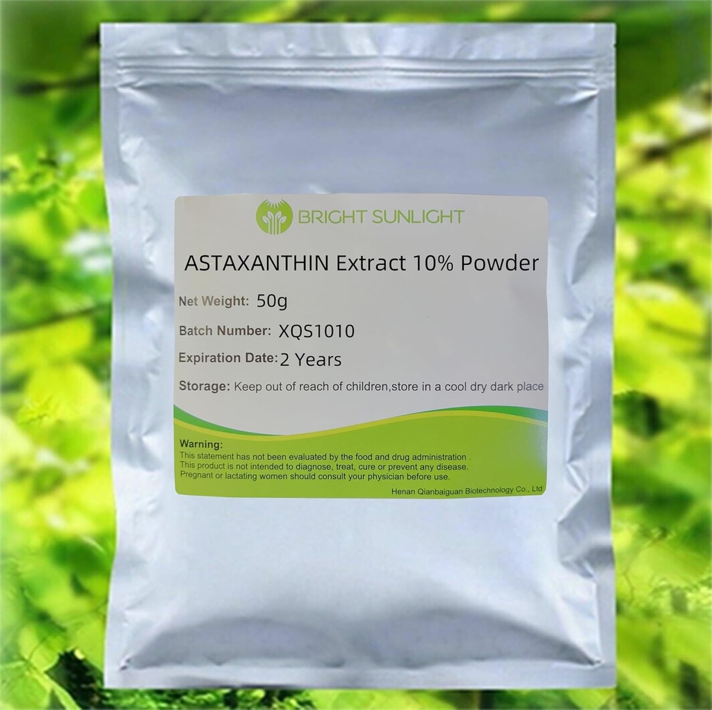 50g ASTAXANTHIN Extrakt 10%, Haematococcus Pluvialis Extrakt Pulver Antioxidans