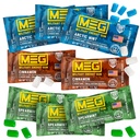 MEG - Military Energy Gum | 100mg Koffein pro Stück + Erhöhen Energie + Erhöhen körperliche Leistung + Multi Flavors der arktischen Minze, Spearmint, & Cinnamon + 8 Packungen (40 Zähler)