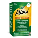 La nature est vivante ! Max6 Potence Adulte Multivitamine complète, avec le fer, les vitamines A, C, E et B-vitamines incluant le B12 et le folate méthylé, soutient le métabolisme énergétique*, 90 capsules (paquetage mai Vary)