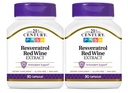 21ème siècle, Resveratrol Extrait de vin rouge, 90 capsules - 2pc
