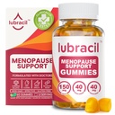 Lubracil Ménopause Gommies pour femmes - Suppléments ménopausés pour flashs chauds, sueurs de nuit, échandises d'humeur et équilibre hormonal - Vitamines quotidiennes avec coho noir et ashwagandha - 60 Gommies (paquet de 1)