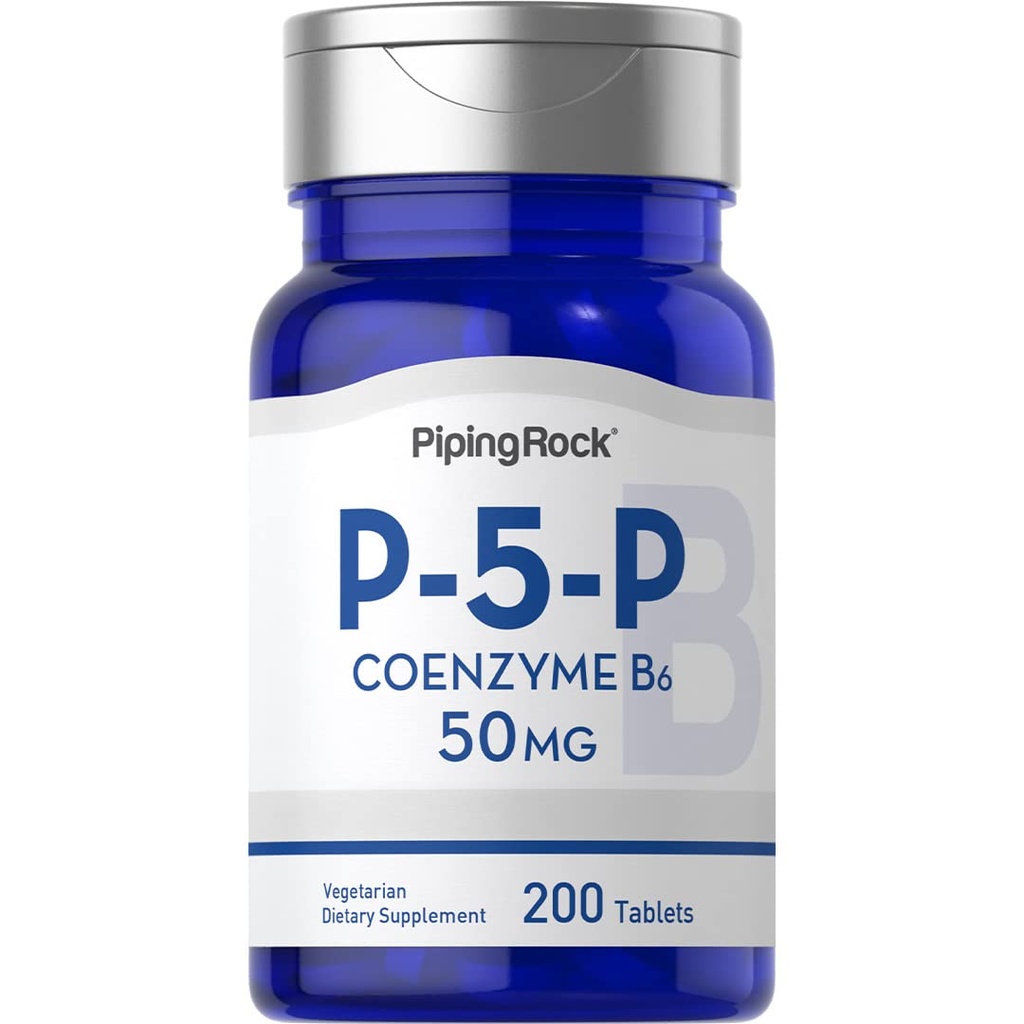 Piping Rock P5P Vitamin B6 | 50mg | 200 Tabletten | Pyridoxal 5-Phosphate Ergänzung | Vegetarisch, Non-GMO, Glutenfrei