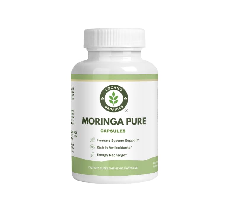 Moringa Powder Capsules - 800mg of Pure Nutrient-Rich Moringa Powder - A Natural Green Antioxidant Superfood - Rich in Essential Vitamins & Amino Acids for Overall Wellness
