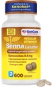 GenCare Senna Laxative 600 Tablets Senna 8.6mg Tablets mit natürlichen Sennosides | Laxatives for Constipation, Bloating, Gas & Unregelmäßigkeit Relief. Sicher und effektiv | Generic für Senokot