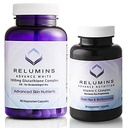 Relumins Advanced White Set - 1650mg Complexe de glutathion (90 capsules) et vitamine C avancée avec HIPS Rose et Bioflavonoïdes (60 capsules)