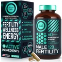 Suppléments de fertilité pour les hommes Vitamine prénatale - Maca Root, Ashwagandha, Zinc, Plus Naturals - Conception pour lui hommes Vitamines de fertilité et suppléments de soutien de la fertilité masculine - 120 capsules pour 2 mois