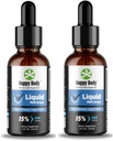 HAPPY BODY Liquid MSM Drops Der höchste MSM-Gehalt in einer flüssigen MSM-Ergänzung. Ideal für Oral & Topical Anwendungen - 1 x 4 fl. oz Flasche (2 Pack)